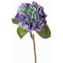Hortensia artificial CHIDORI, morado-azul-verde, 60 cm, Ø 18 cm
