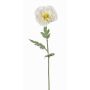 Amapola artificial BAHIRA, crema, 75cm, Ø13cm
