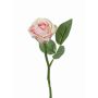 Rosa artificial GABI, rosa-verde, 25cm, Ø5cm
