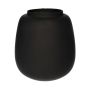 Jarrón de cristal CAYDENCE, negro mate, 20 cm, Ø 18,2 cm