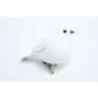 Pájaro con clip FRIEDEL, blanco, 10cm