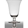Florero de cristal CORALIE con pie, embudo/redondo, transparente, 19cm, Ø13,5cm