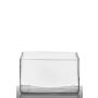 Portavelas para mesa MIRJA, cubo/rectangular, transparente, 25x10x15cm
