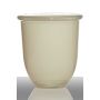 Maceta FYNN, embudo/redondo, crema, 12cm, Ø11cm