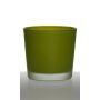 Maceta ALENA FROST, cilíndrica/redonda, verde manzana, 11cm, Ø11,5cm