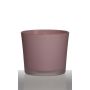 Maceta ALENA FROST, cilíndrica/redonda, rojo viejo mate, 12,5cm, Ø14,5cm