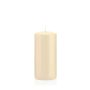 Vela votiva / vela de pilar MAEVA, crema, 15cm, Ø7cm, 63h - Hecho en Alemania