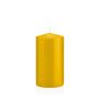 Vela votiva / vela de pilar MAEVA, amarilla, 15cm, Ø8cm, 69h - Hecho en Alemania