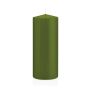 Vela votiva / vela de pilar MAEVA, verde oliva, 20cm, Ø8cm, 119h - Hecho en Alemania