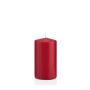 Vela votiva / vela de pilar MAEVA, rojo oscuro, 13cm, Ø7cm, 52h - Hecho en Alemania