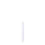 Cirio largo / Candela puntiaguda CHARLOTTE, blanco, 18,5cm, Ø2,1cm, 6,5h - Hecho en Alemania
