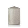 Vela de mesa / vela votiva ANASTASIA, efecto hielo, gris, 10cm, Ø7cm, 42h - Fabricado en Alemania