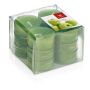Juego de 12 velas con fragancia / Vela perfumada ASTRID, verde manzana, 1,6 cm, Ø3,7 cm, 4h