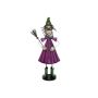 Figura decorativa de Halloween «pequeña bruja MYSTERY» con escoba y sombrero, 100 cm