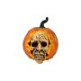 Calabaza decorativa de Halloween QUAX con cara de zombi, naranja, LED, Ø 26 cm