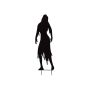 Figura decorativa de Halloween «Silhouette Mujer» SPOOKY ZOMBIE, metal, negro, 135 cm