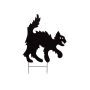 Figura decorativa de Halloween con silueta de gato «SPOOKY CAT», metal, negro, 53 cm