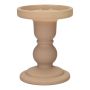 Portavelas de cristal KLEOFINA, con base, beige mate, 11cm, Ø8,5cm