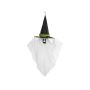 Fantasma de Halloween con sombrero de bruja KASSANDRE, con función de movimiento y sonido, LED, 60 x 35 x 110 cm