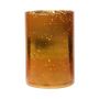 Jarrón de mesa de cristal RIGOBERTO, centro dorado, naranja-marrón-transparente, 15cm, Ø10cm