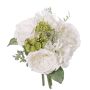 Ramillete de rosas artificiales SIERRA con hydrangea y echeveria, blanco, 25cm, Ø25cm