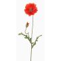 Amapola de plástico LIENTJE, rojo-naranja, 65cm, Ø12cm