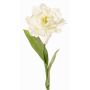 Falso tulipán loro STEFANIE, blanco-verde, 65cm, Ø7cm