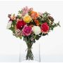 Ramillete de flores sintéticas FEME, naranja-rosa, 45cm, Ø40cm
