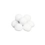 Bolas de nieve decorativas navideñas PERDITA de algodón, 10 unidades, 7,5cm