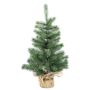 Árbol de Navidad de plástico RIJEKA, saco de yute, 45 cm, Ø 30 cm