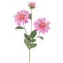 Flor decorativa dalia ANJULIKA, rosa, 75 cm, Ø 6-12 cm