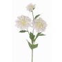 Flor decorativa dalia ANJULIKA, blanca, 75 cm, Ø 6-12 cm