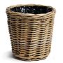 Maceta de mimbre NICOLINA, beige, 24 cm, Ø 26 cm