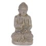 Figura de Buda SHANTA, meditando sentado, gris, 45cm