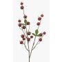 Rama artificial de rosa de patata BREVON con escaramujos, roja, 80 cm