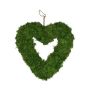 Corona decorativa en forma de corazón MADISSON de musgo islandés, con gancho, verde, 5cm, Ø30cm