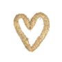 Corona de paja con forma de corazón PRESTON, color natural, 4 cm, Ø 25 cm