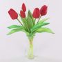 Ramo de tulipanes decorativos LEANA, rojo, 30 cm, Ø 20 cm