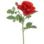 Flor decorativa rosa WAIOLA, roja, 65 cm, Ø 11 cm
