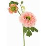 Ranúnculo artificial SAGARA, rosa y verde, 45 cm, Ø 5-9 cm
