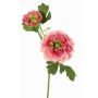 Ranúnculo artificial SAGARA, rosa-rosa-verde, 45 cm, Ø 5-9 cm