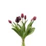 Ramo de tulipanes artificiales surtido LONA, rojo y burdeos, 40 cm
