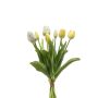 Ramo de tulipanes artificiales surtido LONA, blanco y amarillo, 40 cm