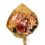 Ramo de flores artificiales con rosas, hortensias y skimmia FORTA, naranja-salmón-rosa antiguo, 50 cm