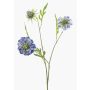 Rama artificial de Scabiosa RUXTER, azul-lila-verde, 60 cm, Ø 6-8 cm