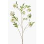 Rama artificial de Scabiosa RUXTER, blanca, 110 cm, Ø 7-9 cm