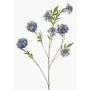 Rama artificial de Scabiosa RUXTER, azul-lila-verde, 110 cm, Ø 7-9 cm