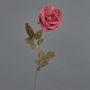 Rosa artificial NAJMA, aspecto seco, rojo antiguo-violeta, 65 cm, Ø 10 cm
