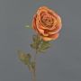 Rosa artificial NAJMA, aspecto seco, naranja-rosa, 65 cm, Ø 10 cm