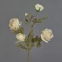 Rama de rosa artificial SITARA, aspecto seco, rosa crema, 75 cm, Ø 5-8 cm